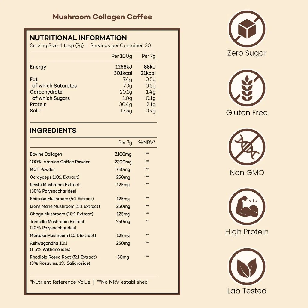Mushroom Collagen Coffee + FREE Gifts (Worth £65) - Image 4